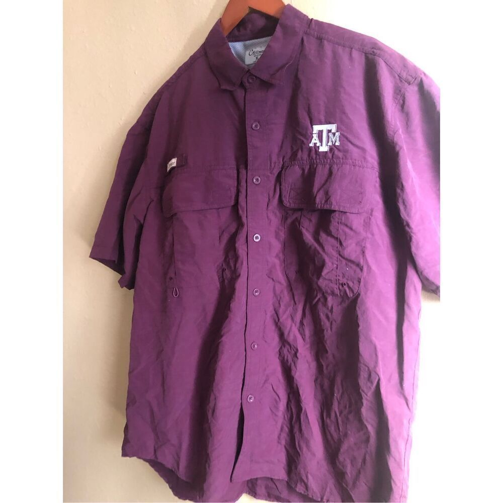 Chiliwear A&M University Button Down Fishing Shirt Size XL